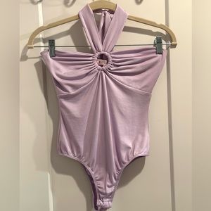Light Purple Halter Bodysuit